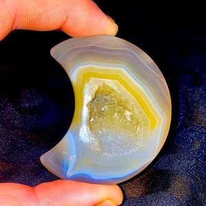 Druzy Agate Moon Crystal